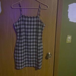 black and white dress